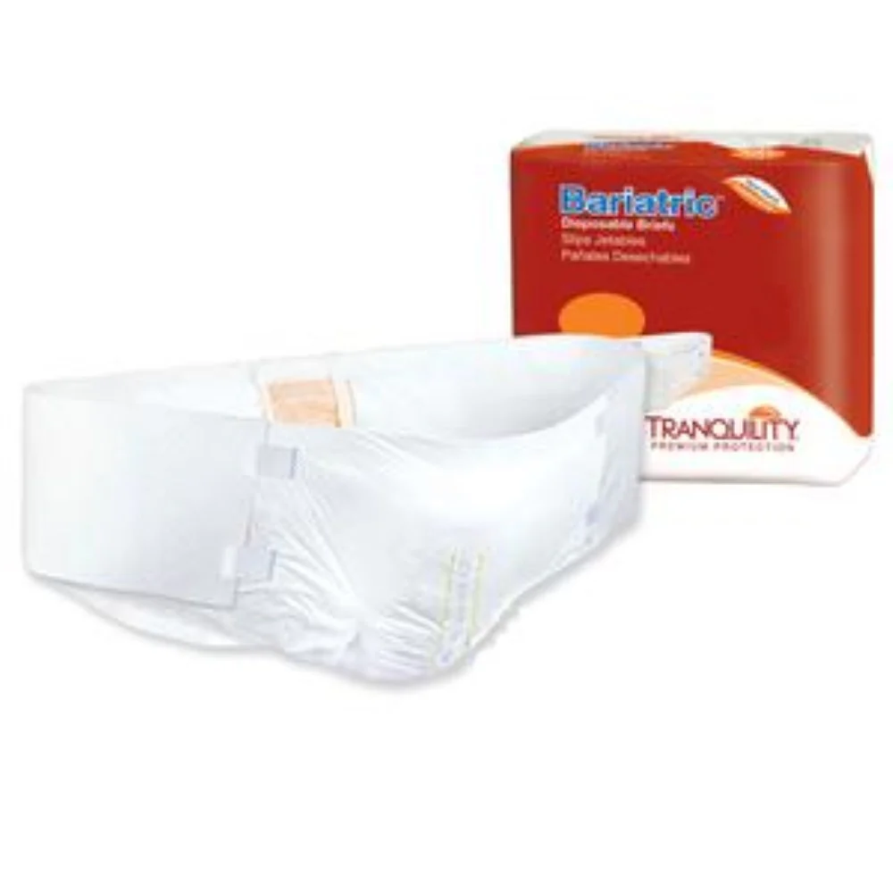 Tranquility Bariatric Disposable Brief, 34 oz Fluid Capacity, Latex-Free, 3XL (64" to 96")