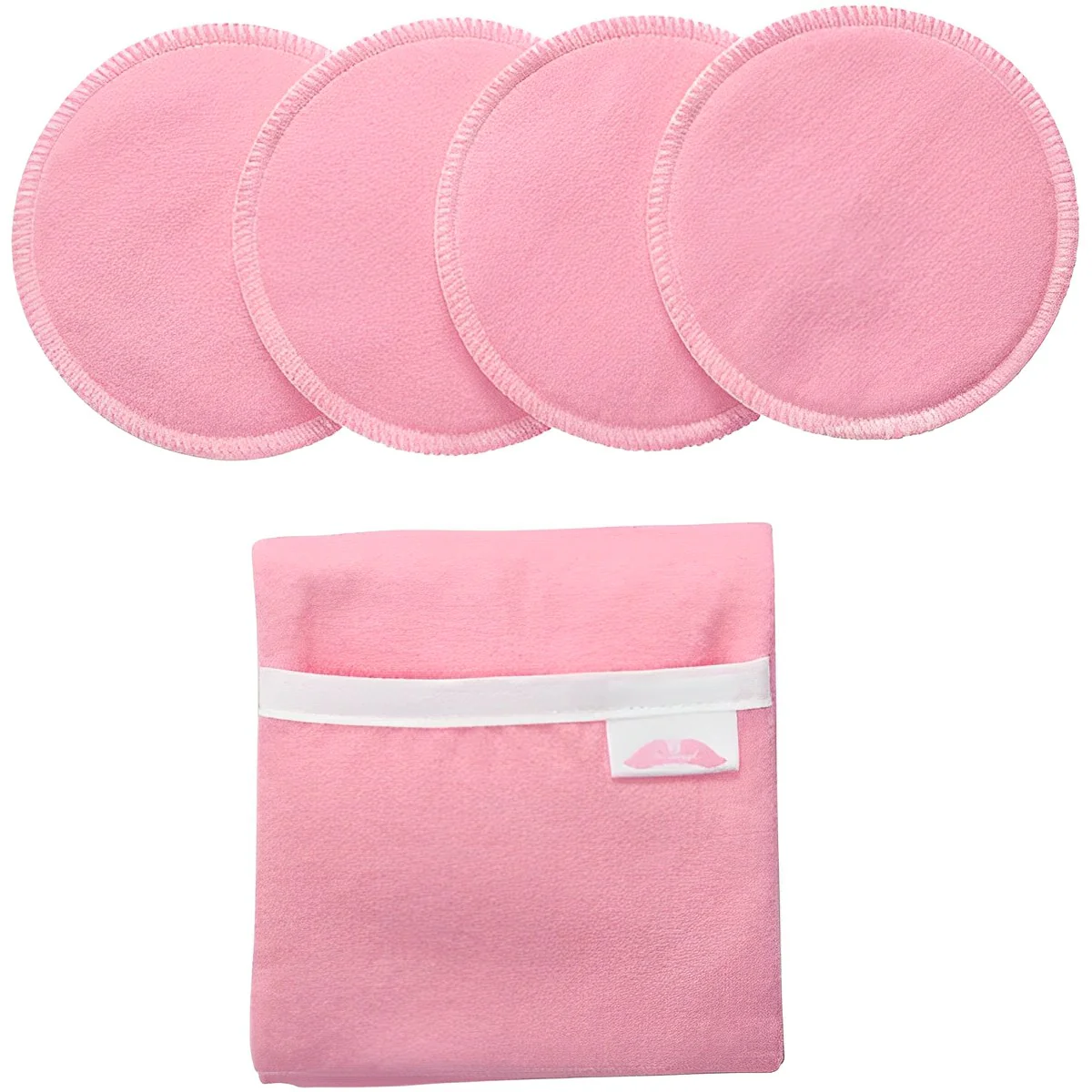 NuAngel Flip & Go Nursing Pad Case with Nursing Blanket and Nursing Pad Set, Pink