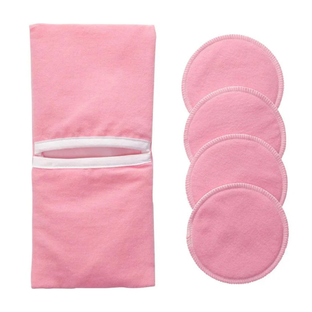 NuAngel Flip & Go Nursing Pad Case with Nursing Blanket and Nursing Pad Set, Pink - Image 2