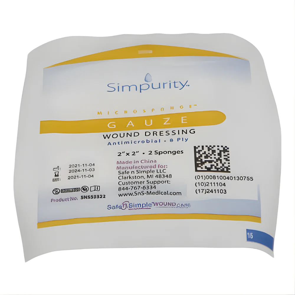 Safe n' Simple Simpurity Antimicrobial Gauze Sponge - Image 2