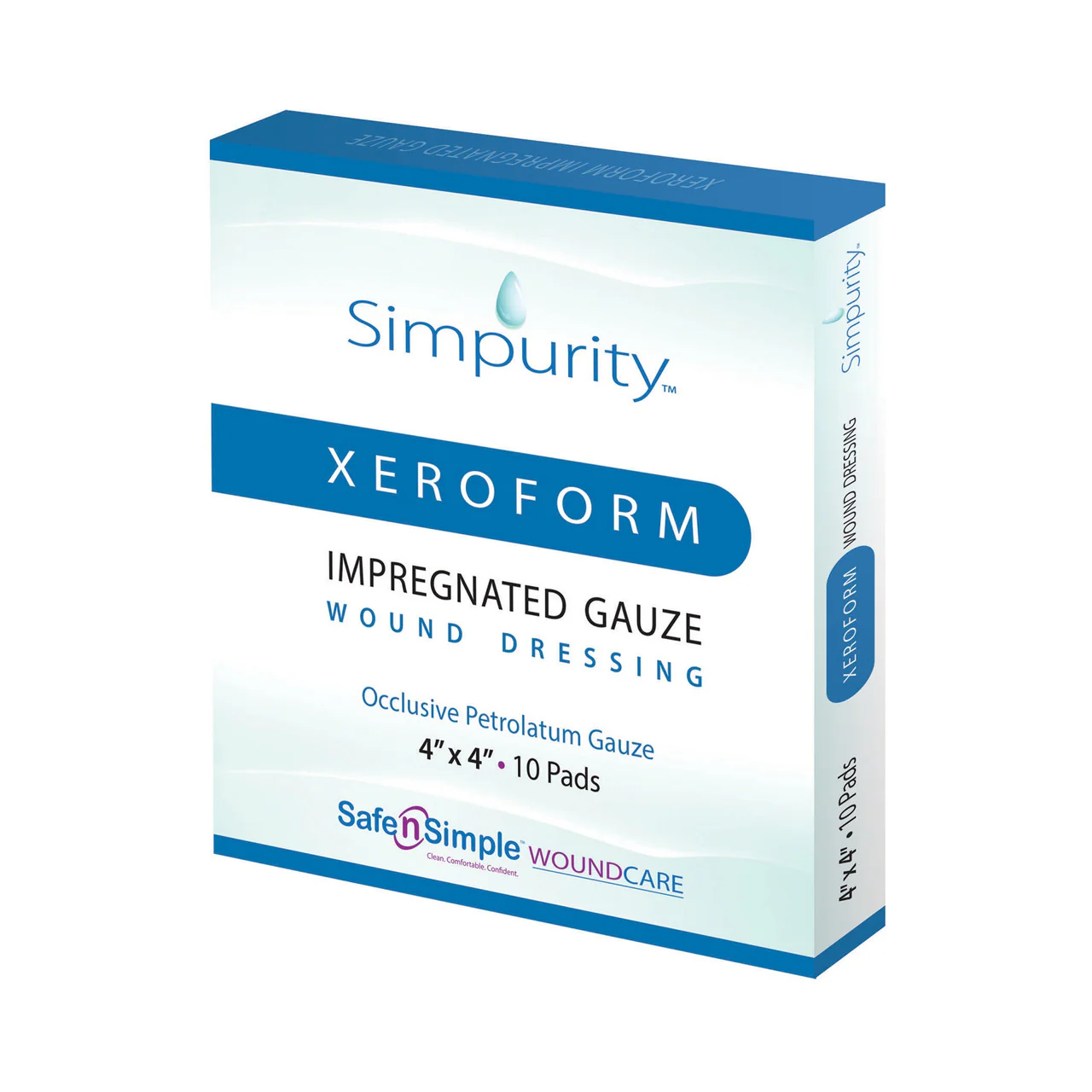 Safe N Simple Simpurity Xeroform Impregnated Occlusive Gauze Wound Dressing, Non-Adherent Primary Dressing - Image 3