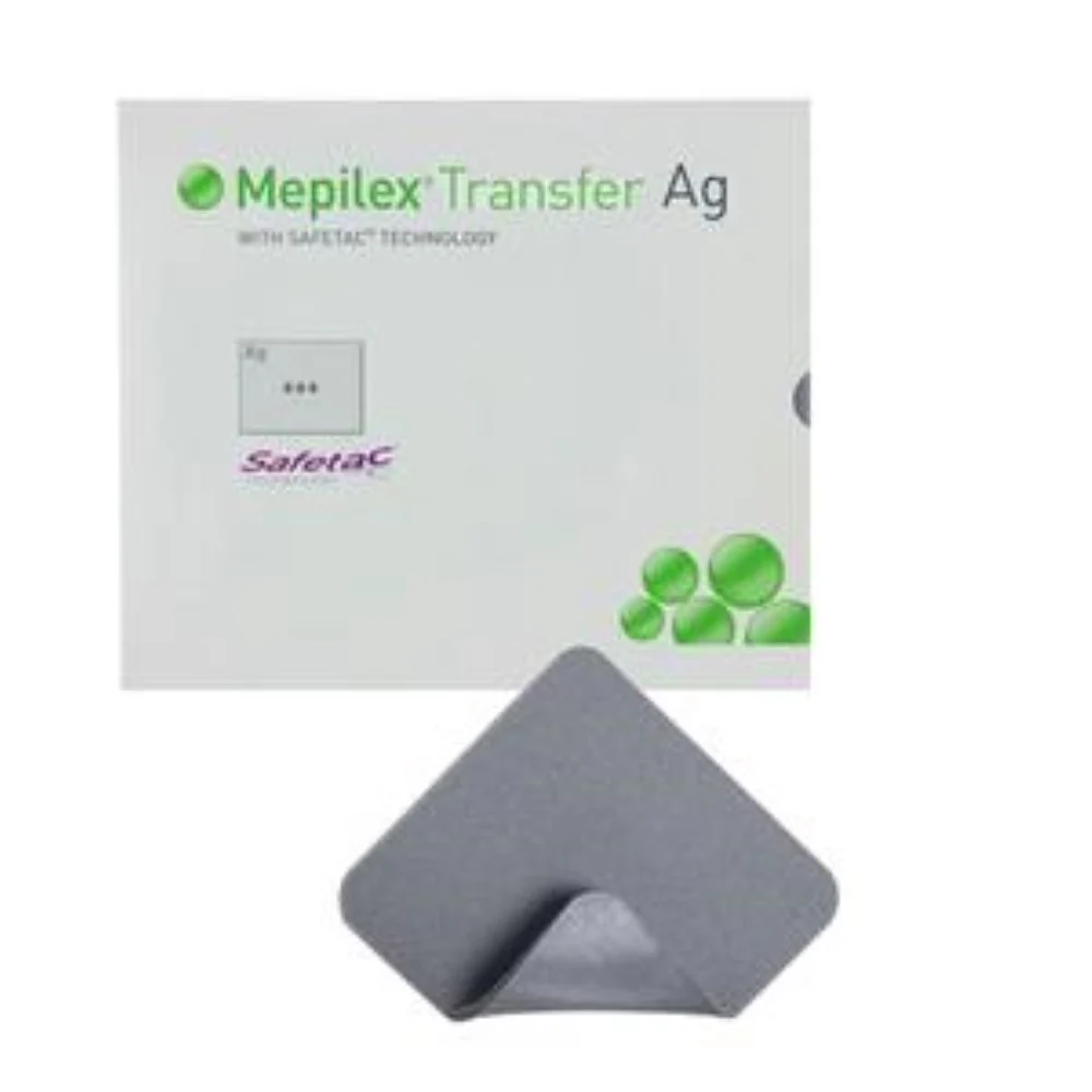 Molnlycke Mepilex Transfer Ag Antimicrobial Soft Silicone Exudate Transfer Dressing 8" x 20"