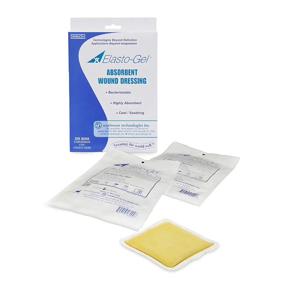 Southwest Technologies Elasto-Gel Wound Dressing, Mildly Adhesive, Bacteriostatic, Without Tape - Image 4