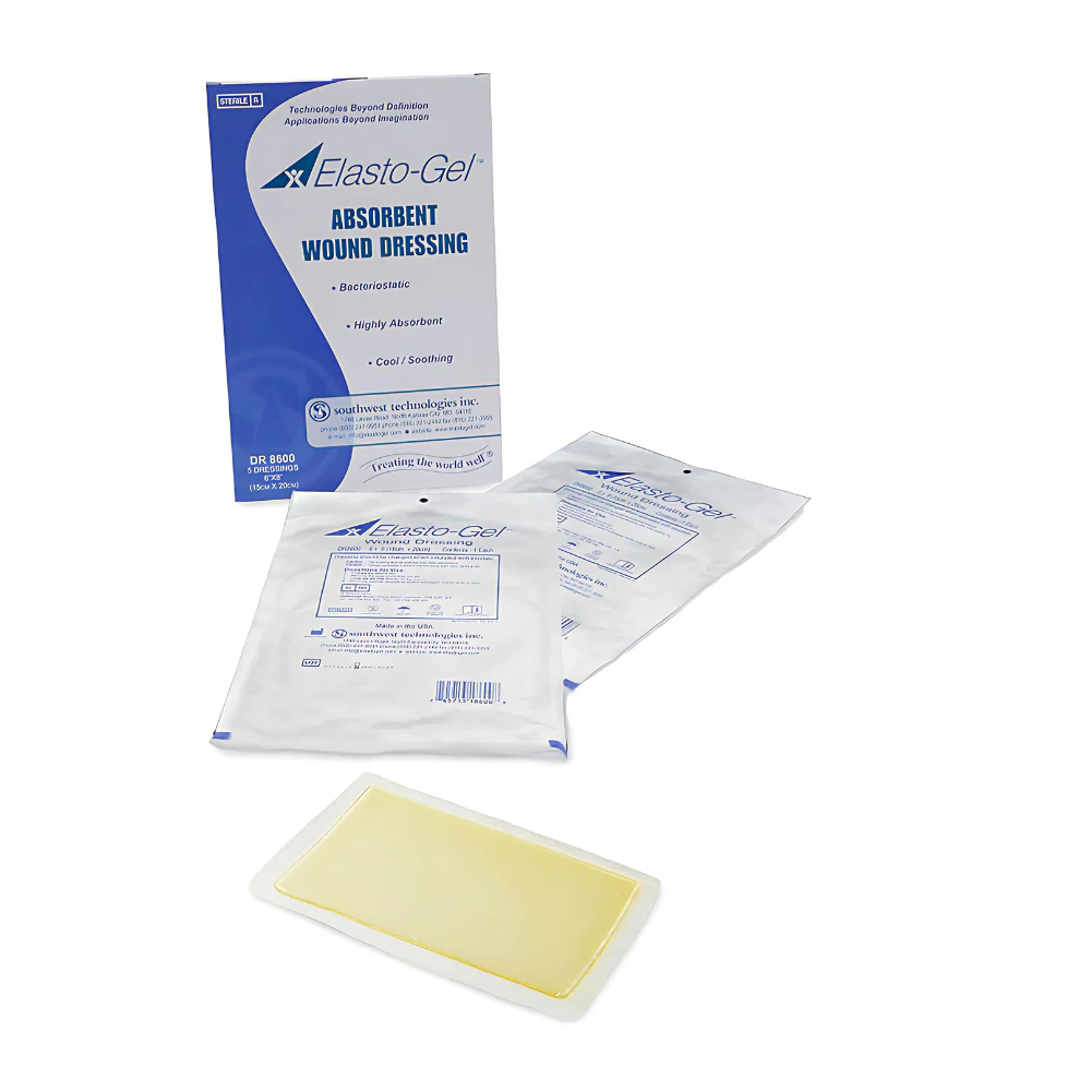 Southwest Technologies Elasto-Gel Wound Dressing, Mildly Adhesive, Bacteriostatic, Without Tape - Image 5