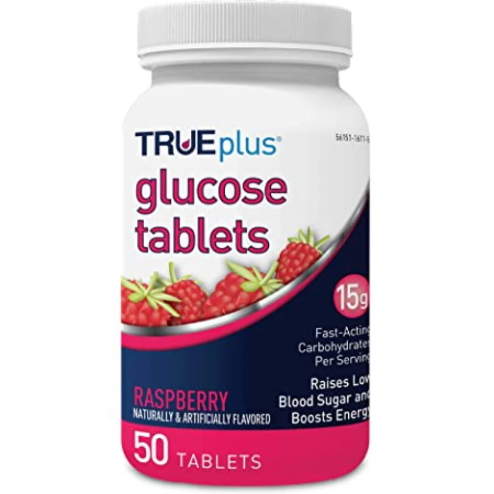 Trividia Health TRUEplus Glucose Tablets, 3.75g Fast-Acting Carbs Per Tablet, Raspberry/Orange Flavors - Image 2