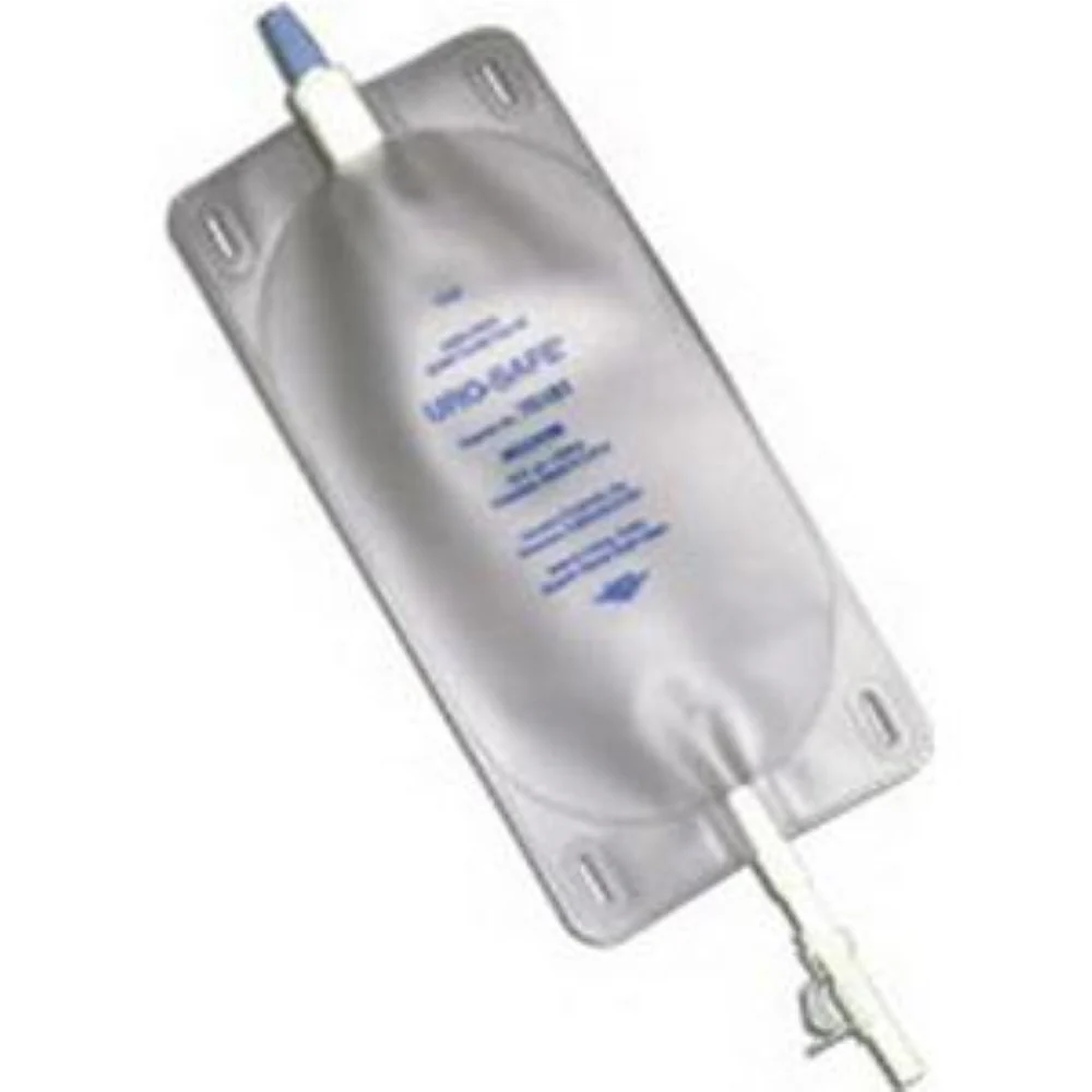 Urocare Uro-Safe Disposable Vinyl Leg with Twist Drain Valve, Sterile, Latex Leg Straps 18 oz Medium