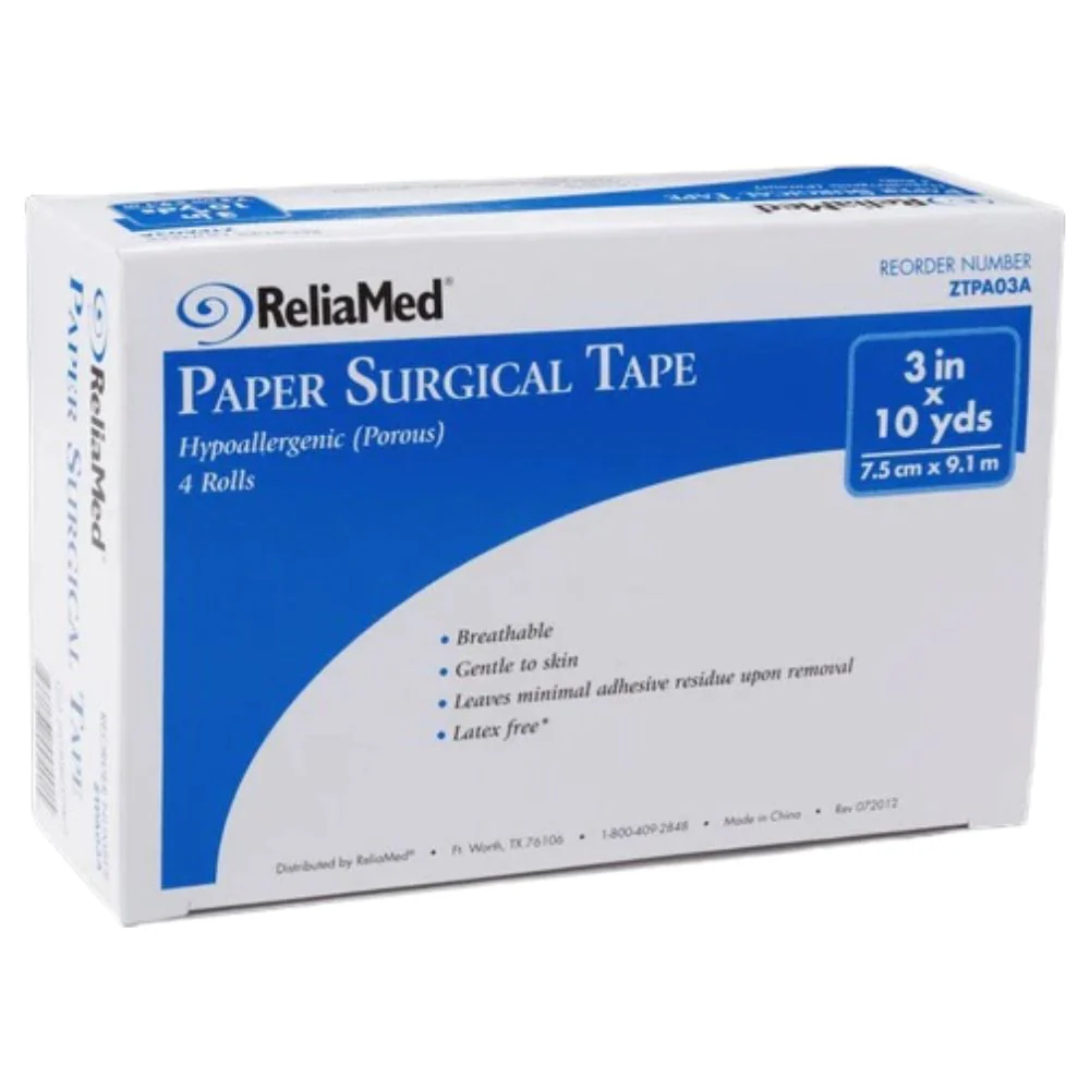 Cardinal Health Essentials Paper Surgical Tape, 3" x 10 yds